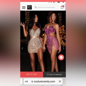 Couture Portia and Scarlett PS23730C beaded cut out homecoming dress